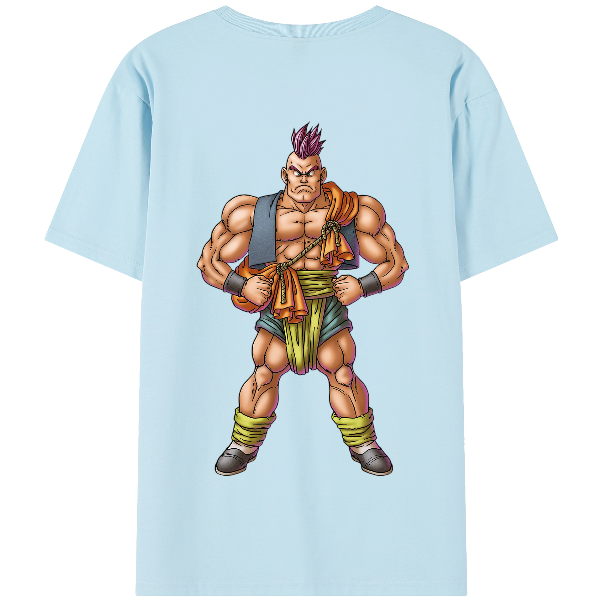（画像用） ドラゴンクエスト Doragon Kuesuto Dragon Quest 綿100％半袖Tシャツ（背面プリント）